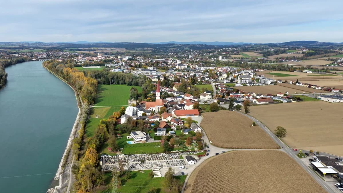 Stadtansicht von Sankt Florian am Inn