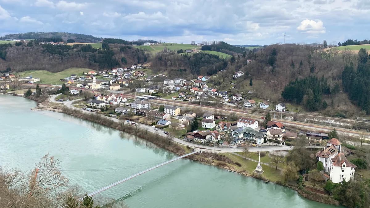 Stadtansicht von Wernstein am Inn